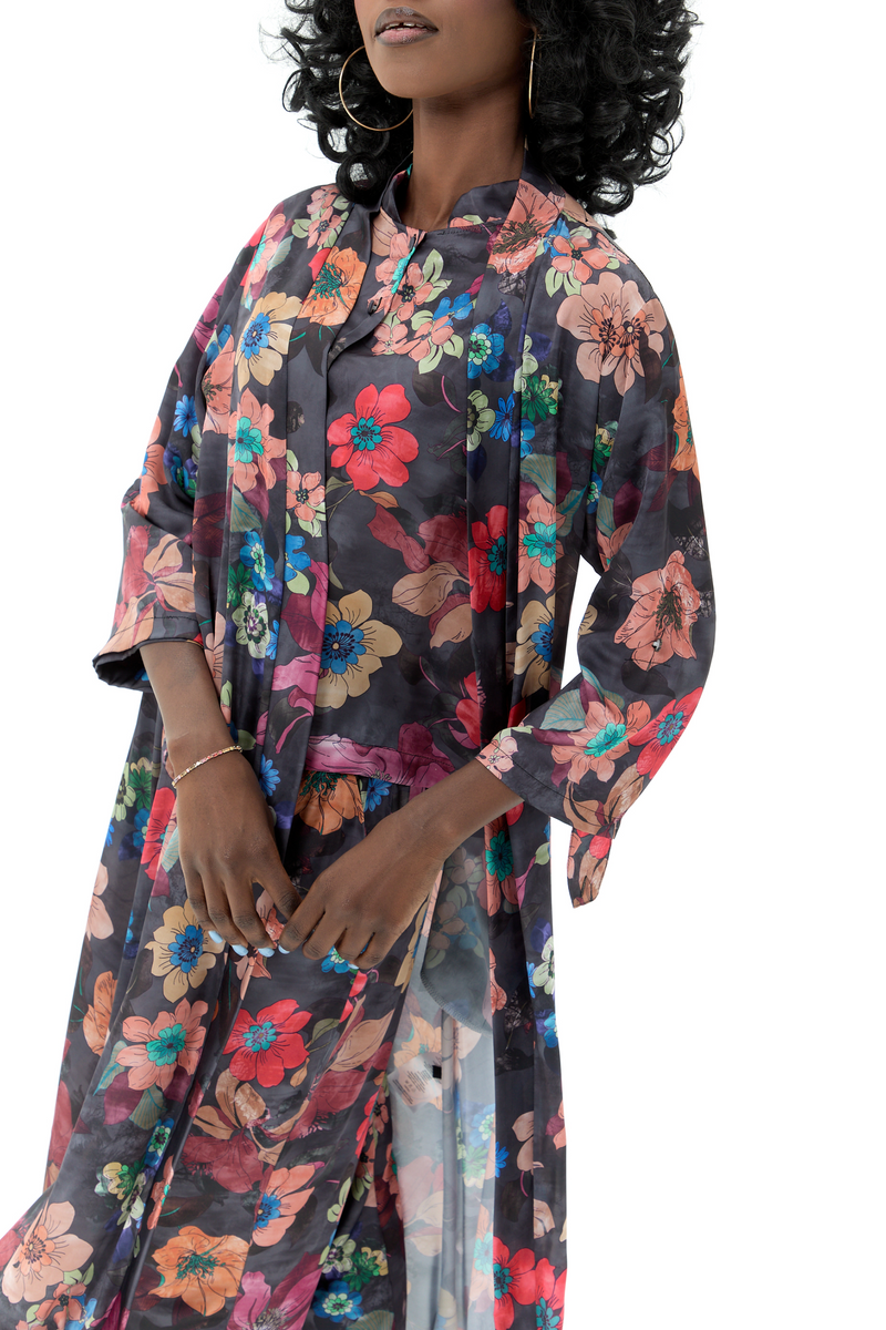 Midnight Floral Robe MAZONKIKI Robe