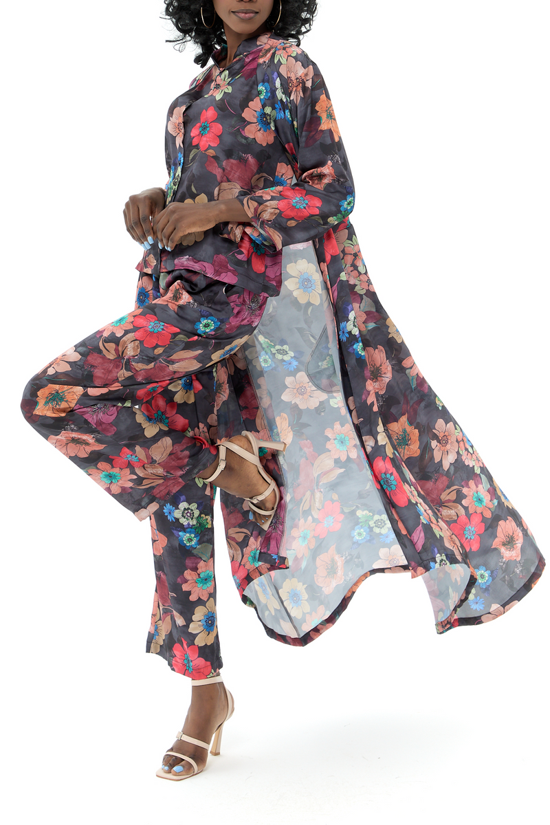 Midnight Floral Robe MAZONKIKI Robe