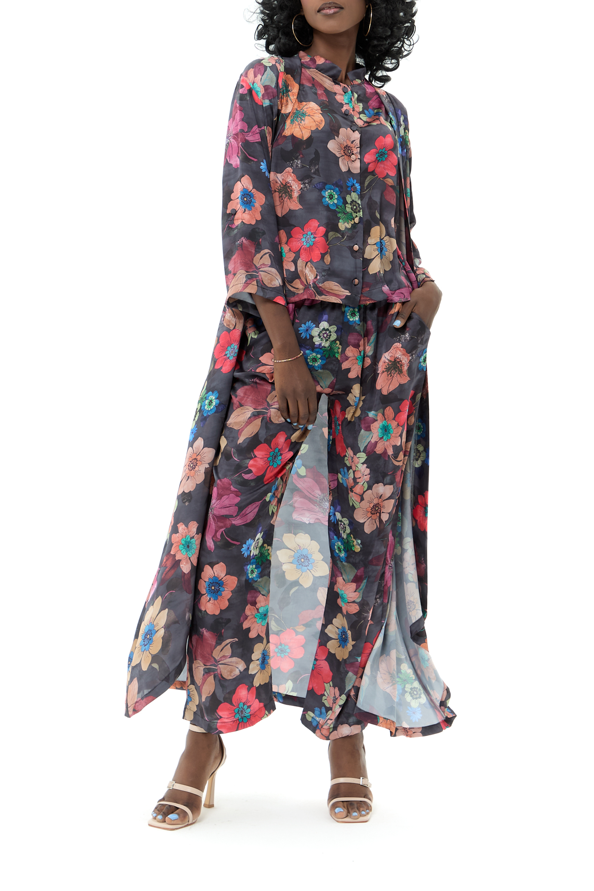 Midnight Floral Robe MAZONKIKI Robe