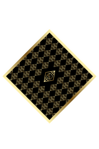 Geometric Gold Silk Scarf