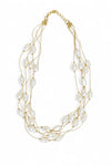 White Drop Stone Necklace