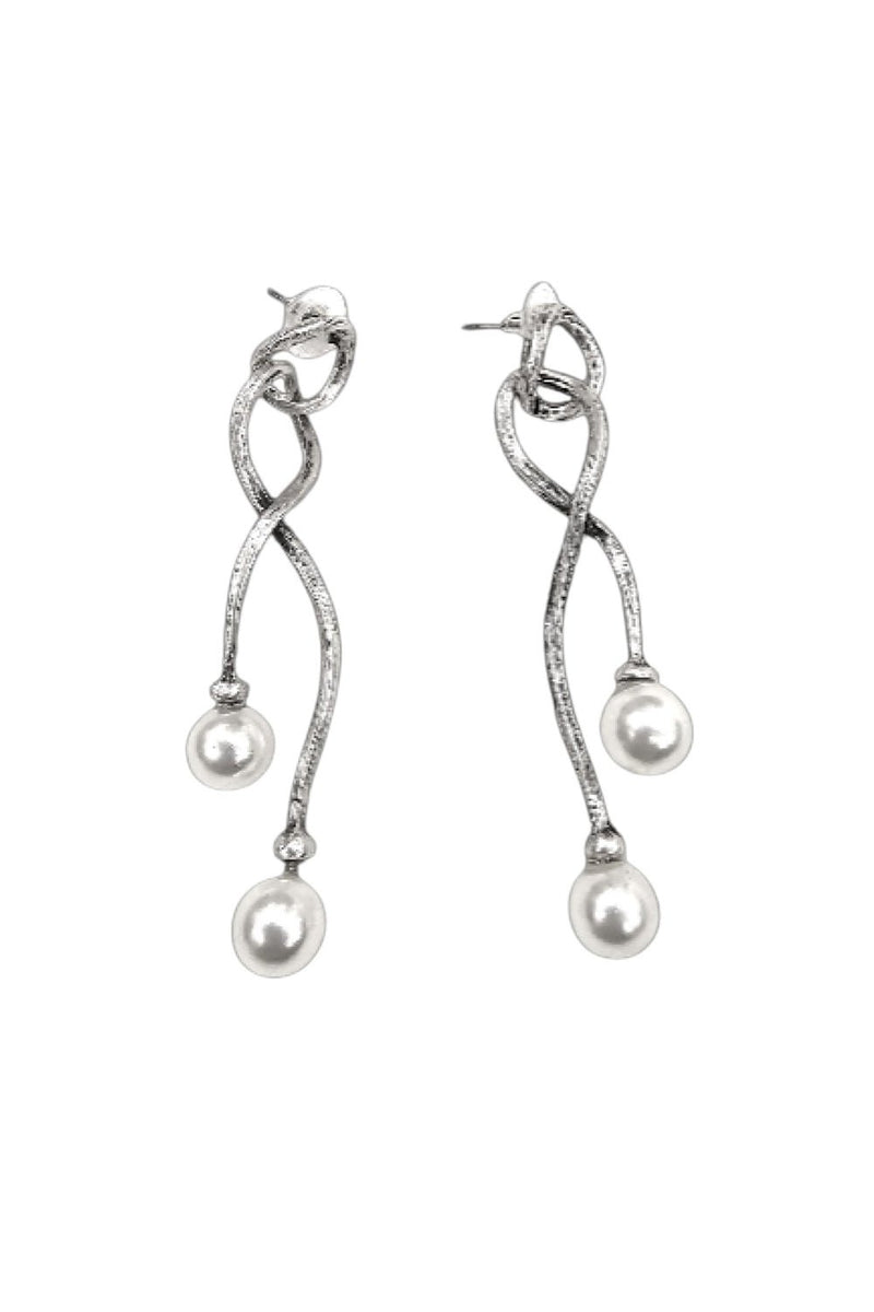 Cascading Pearl Vine Earrings - EarringsMAZONKIKI