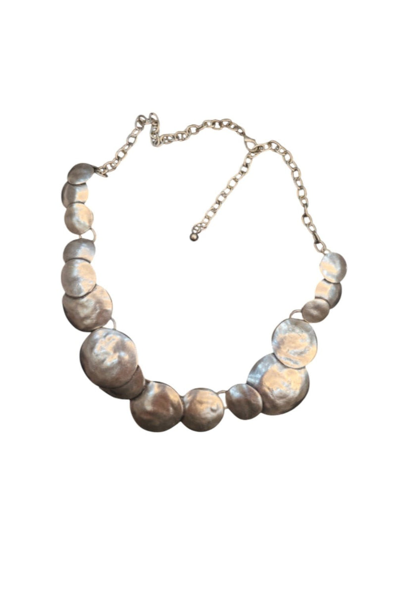 Contemporary Iridescent Disc Necklace - MAZONKIKI