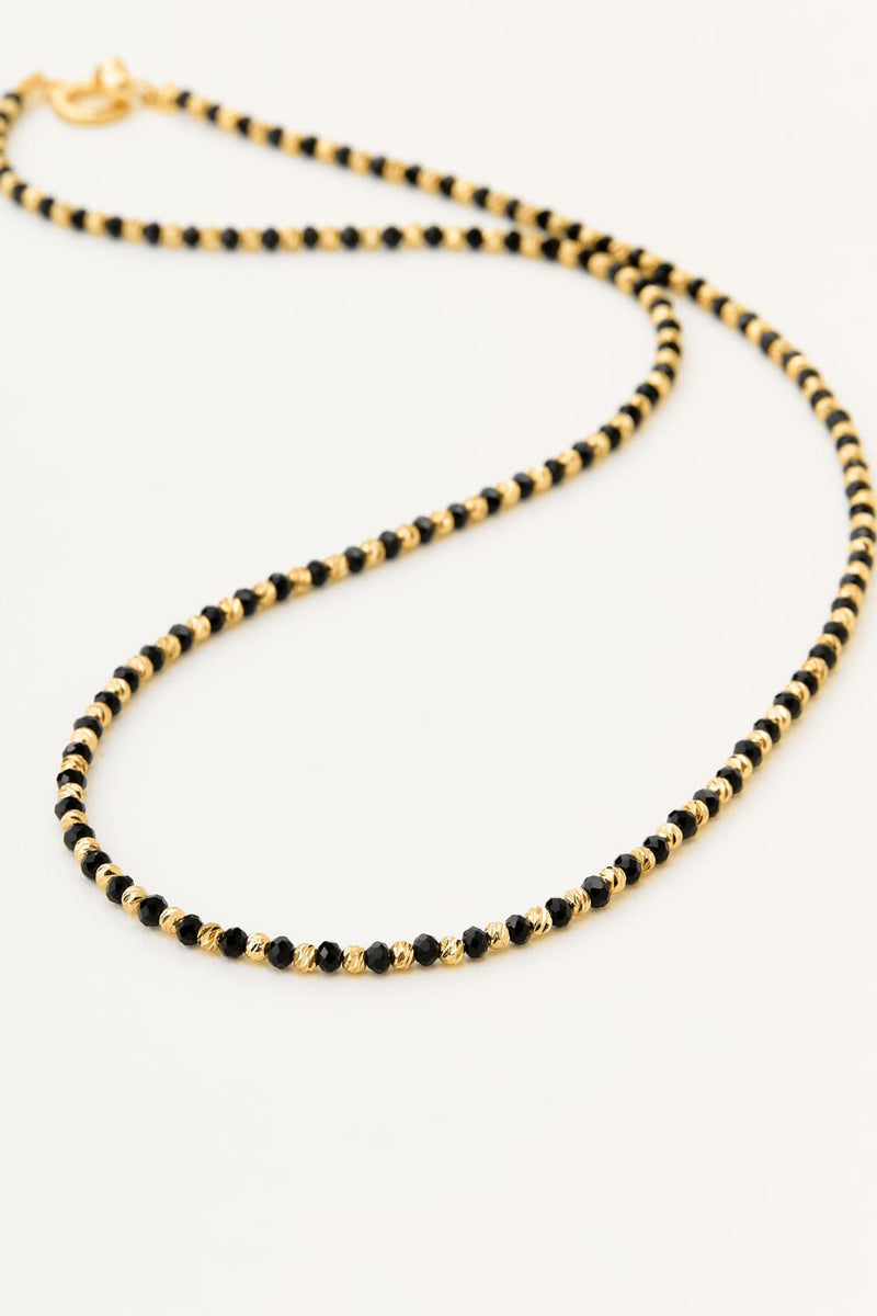 Elegant Black Beaded Necklace - NecklaceMAZONKIKI