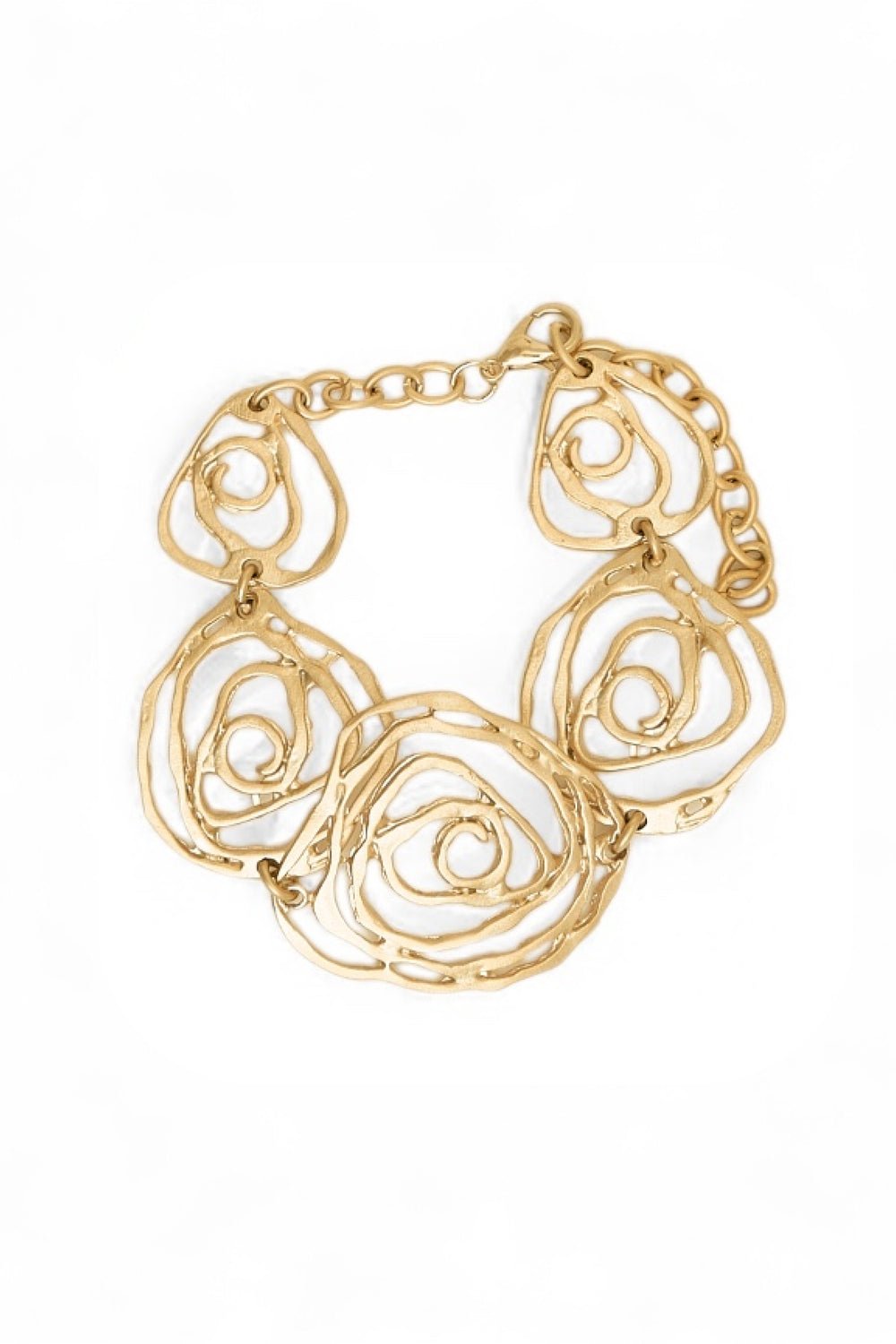 Gold - Plated Spiral Design Bracelet - BraceletMAZONKIKI