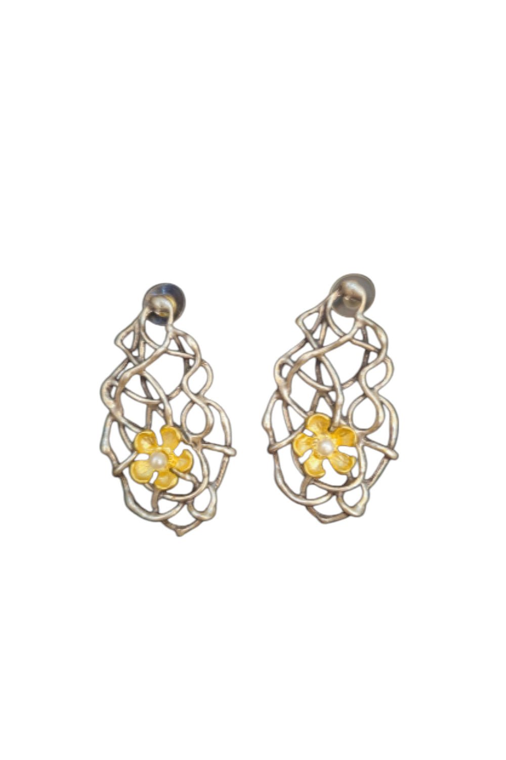 Golden Bloom Filigree Earrings - EarringsMAZONKIKI