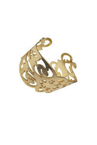 Golden Filigree Cuff Bracelet - BraceletMAZONKIKI