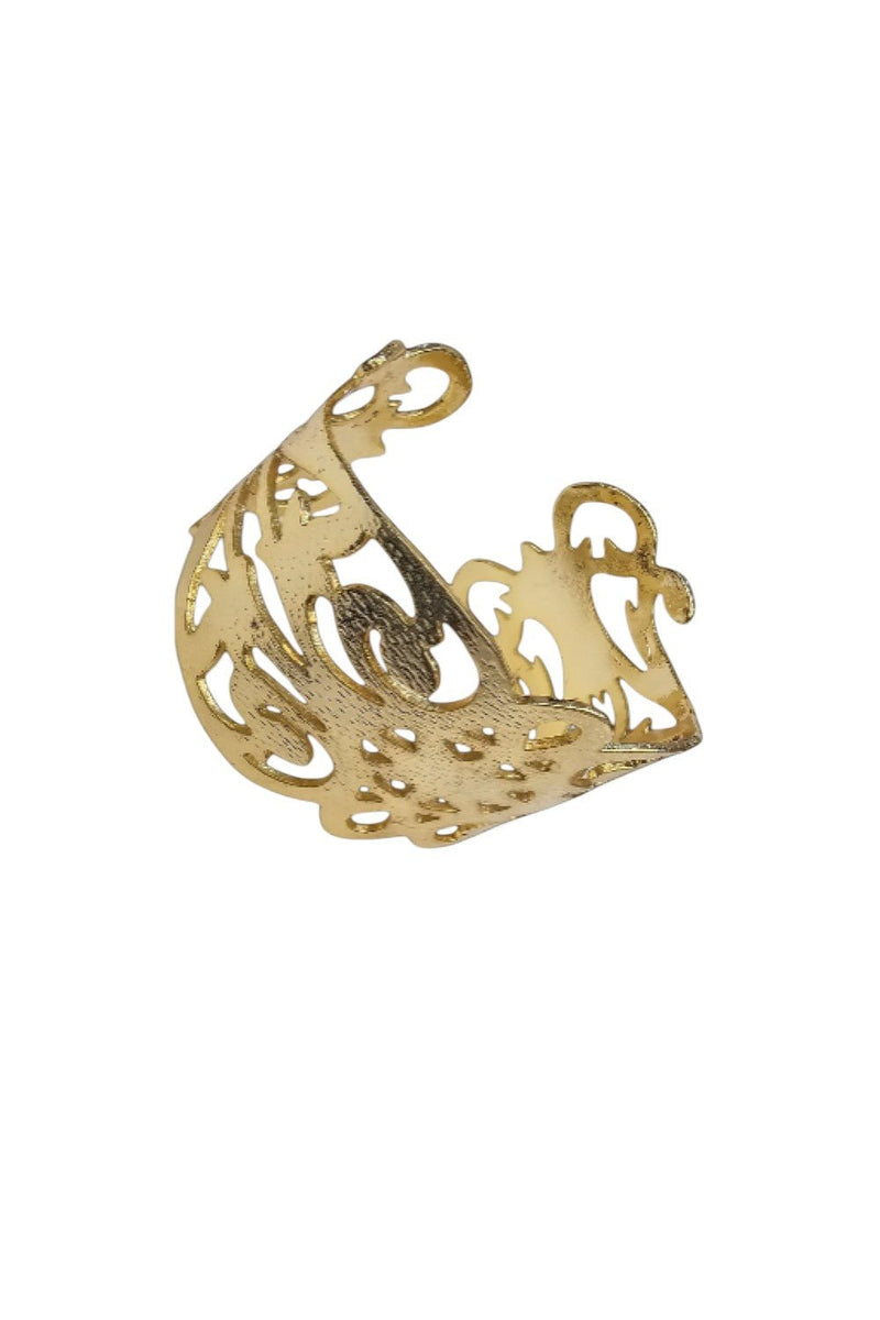 Golden Filigree Cuff Bracelet - BraceletMAZONKIKI