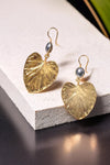 Golden Leaf Drop Earrings - EarringsMAZONKIKI