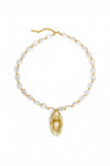 Golden Pearl Pendant Necklace - NecklaceMAZONKIKI