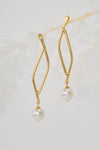 Golden Pearl Twist Earrings - EarringsMAZONKIKI