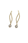 Golden Pearl Twist Earrings - EarringsMAZONKIKI