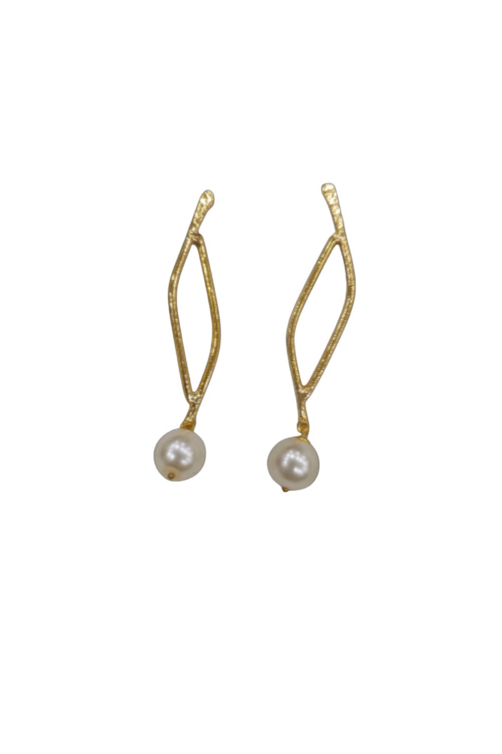 Golden Pearl Twist Earrings - EarringsMAZONKIKI