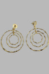 Golden Ripple Hoop Earrings - EarringsMAZONKIKI