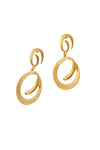 Golden Swirl Drop Earrings - EarringsMAZONKIKI