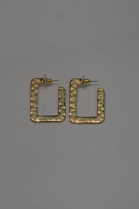 Hammered Gold Geo Earrings - EarringsMAZONKIKI