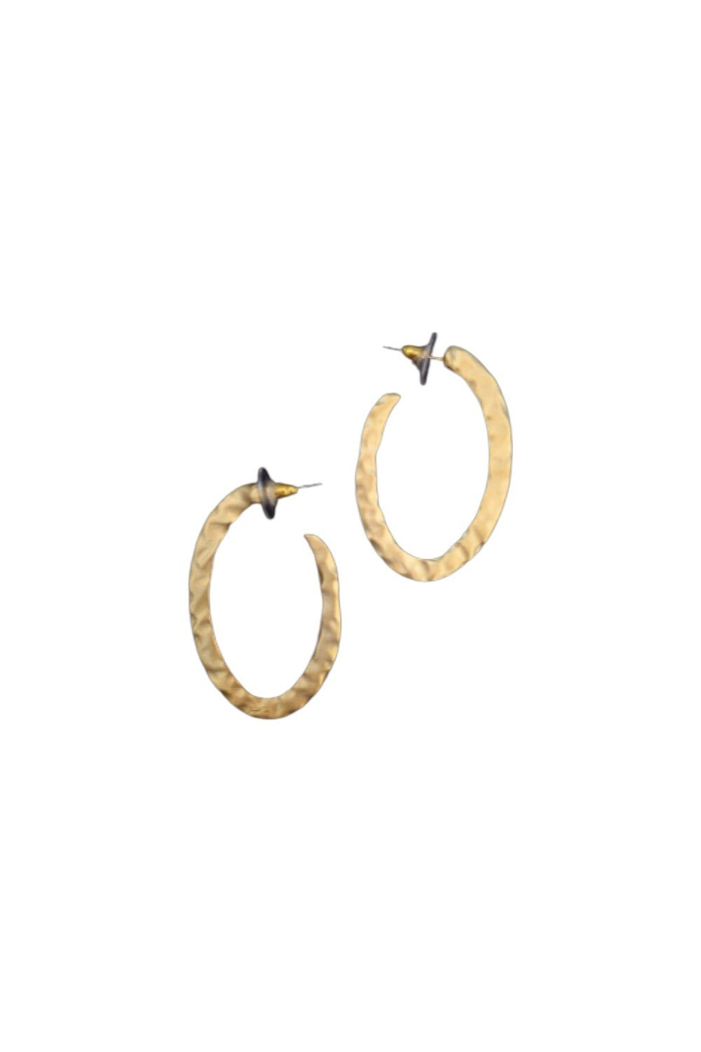 Hammered Gold Hoop Earrings - EarringsMAZONKIKI