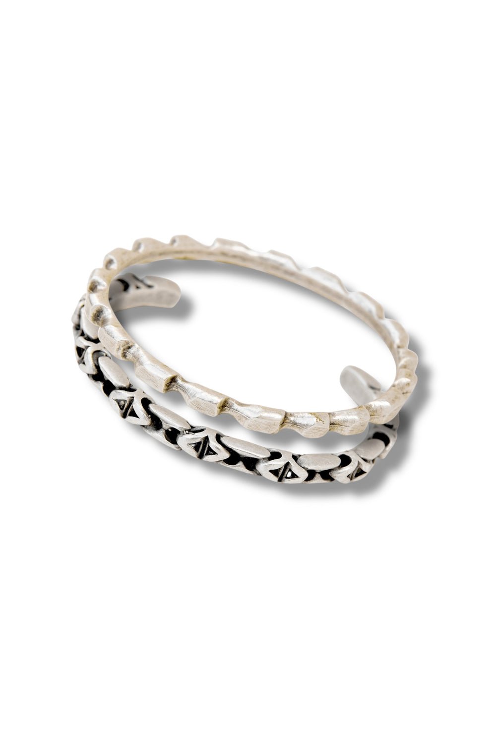 Intricate Silver Bangle Set - MAZONKIKI