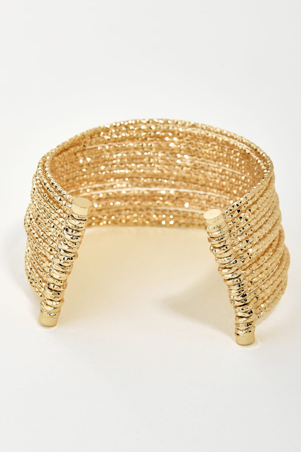 Layered Gold Cuff Bracelet - BraceletMAZONKIKI