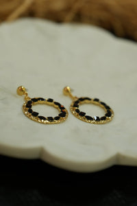 Midnight Mosaic Hoop Earrings - EarringsMAZONKIKI