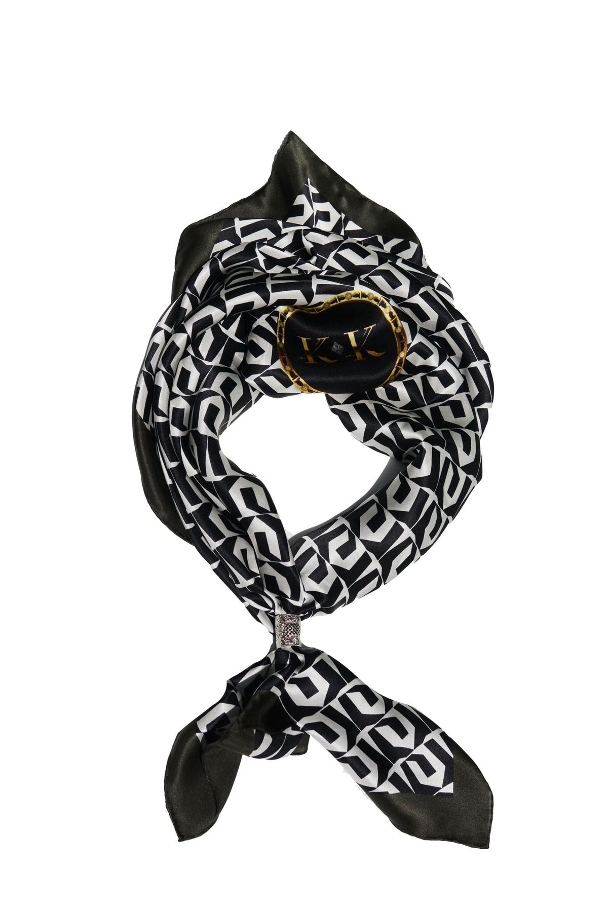 Monochrome Silk Scarf - ScarfMAZONKIKI