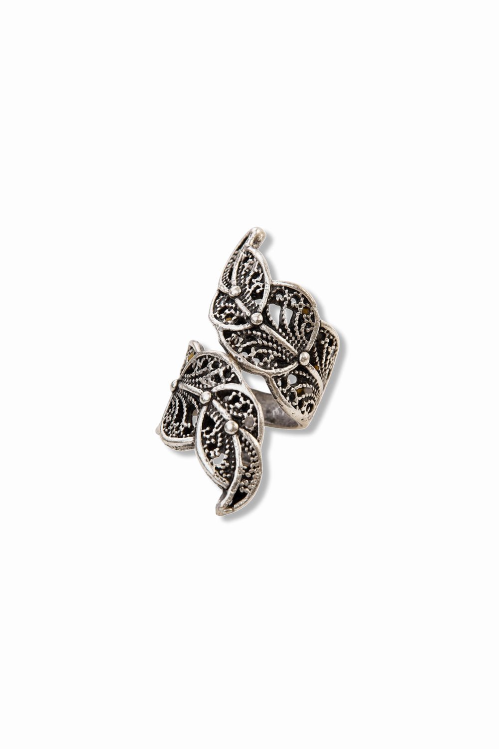 Vintage Filigree Leaf Ring - MAZONKIKI